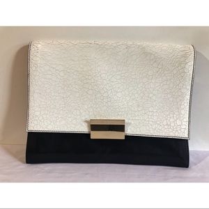 VINCE CAMUTO CALEB CRACKLE LEATHER CLUTCH